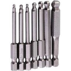 ASUPERMALL 7 Stucke Magnetischer Schraubendreher Bit Kugelkopf Elektrischer Schraubendreher Bit 1/4 Sechskantschaft 65 Mm