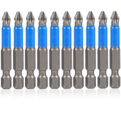 ASUPERMALL 10 Stucke Magnetischer Schraubendreher Bit Rutschfester Kreuzkopf Elektrischer Schraubendreher Bit 1/4 Sechskantschaft PH2 50 Mm