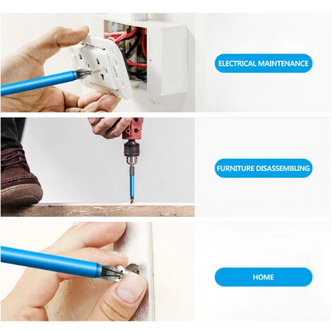 HAPPYSHOPPING 7-teilige Schraubendreher-Bitsätze Handwerkzeuge Schraubendreher-Bohrer 25 Mm-150 Mm – Bild 4