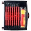 HAPPYSHOPPING 7 In 1 1000V Austauschbare Isolierte Schraubendreher-Satz Mit Magnetischen Phillips Und Geschlitzten Bits Elektriker-Reparatur-Werkzeug-Kit