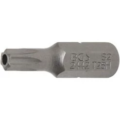 BGS Technic Bit | Länge 25 Mm | Antrieb Außensechskant 6,3 Mm (1/4") | T-Profil (für Torx) Mit Bohrung T25