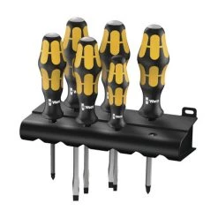 WERA Schraubendreher-Satz 6 Teilig Mit Schlagkappe Und Meißelfunktion