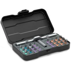 DUKA RS1 Schraubendreher Set 24 In 1 Mehrzweck Ratschenschlüssel Schraubendreher S2 Magnetische Bits Werkzeuge Set DIY Haushalt Reparatur Werkzeugkasten Für Fahrrad Haushaltsgeräte,Schwarz