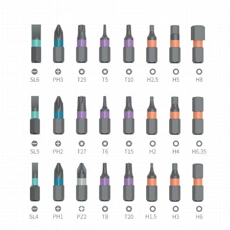 DUKA RS1 Schraubendreher Set 24 In 1 Mehrzweck Ratschenschlüssel Schraubendreher S2 Magnetische Bits Werkzeuge Set DIY Haushalt Reparatur Werkzeugkasten Für Fahrrad Haushaltsgeräte,Schwarz – Bild 4