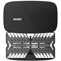 JAKEMY 26-in-1-Haushaltsschraubendreher-Set Mini Leichter Schraubendreher Stiftschraubendreher Mit 24 Stück Schraubenbits Aufbewahrungstasche Zum Reparieren Von PC-Kamera-Handys,Schwarz