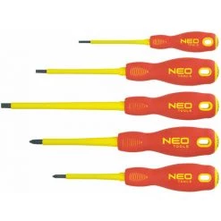 NEO TOOLS 5 Tlg. Elektriker Schraubendreher-Set CrMo 25 Jahre Garantie