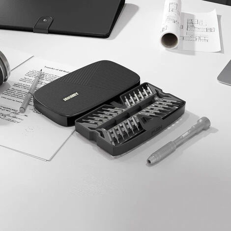JAKEMY 26-in-1-Haushaltsschraubendreher-Set Mini Leichter Schraubendreher Stift Schraubendreher Schraubendreher Mit 24 Schraubenbits Kamera-Reparatur-Etui Fur PC-Handy – Bild 4