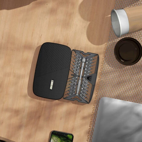 JAKEMY 26-in-1-Haushaltsschraubendreher-Set Mini Leichter Schraubendreher Stift Schraubendreher Schraubendreher Mit 24 Schraubenbits Kamera-Reparatur-Etui Fur PC-Handy – Bild 5