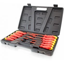 Bituxx 11 Tlg. Schraubendreher Set Isoliert Kreuz Schlitz Schraubenzieher Magnetisch CrV Stahl