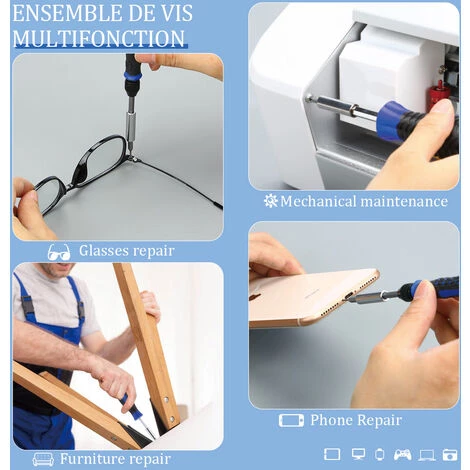 BETTERLIFE 170 In 1 Mini-Schraubendreher-Set Präzisionswerkzeug-Set Kleine Box Computer-Schraubendreher Laptop-Demontage Für MacBook, IPhone, Reparatur, Brille, DIY, Uhr, Smartphone – Bild 4