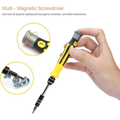 BETTERLIFE Präzisions-Schraubendreher, 70 In 1 Tragbares Reparaturwerkzeug Schraubendreher-Set Für Computer / Laptop / IPhone / Brille / Uhr / Smartphone (Gelb) – Bild 3