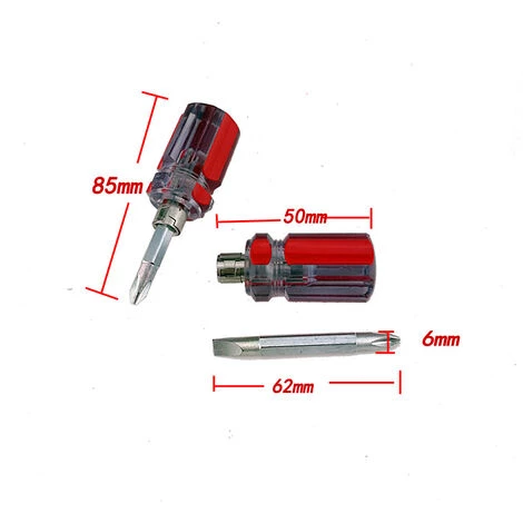 BETTERLIFE Kurzer Schraubendreher, 2 Stück Kurzer Kreuzschlitzschraubendreher, Nähmaschinenschraubendreher Für Snarrow Place (Rot) – Bild 3