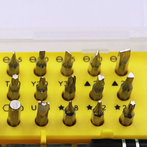 BETTERLIFE 32 In 1 Magnet-Ratschen-Schraubendreher-Set, Mit 32 Schraubendreher-Bits, Multifunktions-Schraubendreher, Multifunktions-Reparaturwerkzeug (gelb) – Bild 2