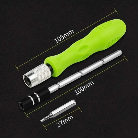 BETTERLIFE 32 In 1 Magnet-Ratschen-Schraubendreher-Set, Mit 32 Schraubendreher-Bits, Multifunktions-Schraubendreher, Multifunktions-Reparaturwerkzeug (gelb) – Bild 4