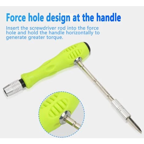 BETTERLIFE 32 In 1 Magnet-Ratschen-Schraubendreher-Set, Mit 32 Schraubendreher-Bits, Multifunktions-Schraubendreher, Multifunktions-Reparaturwerkzeug (gelb) – Bild 5