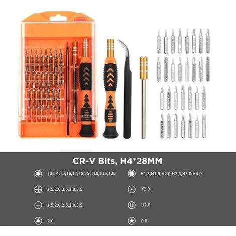 ABCRITAL 33 In 1 Präzisions-Schraubendreher-Set, Mini-Reparaturwerkzeuge Für Brille, Telefon, Computer, Tablet, Uhr, Kamera, Schmuck, Spielzeug – Bild 4