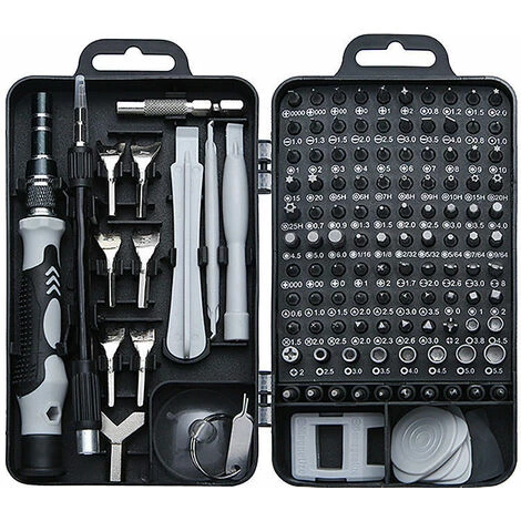 TRIOMPHE TRIO 135 In 1 Präzisions-Schraubendreher-Kit - Präzisions-Bits - Reparaturwerkzeug-Kit Für IPhone, Laptop, PC, MacBook, Xbox, Mini-Schraubendreher-Kit Mit Etui (1 Satz Schwarz)