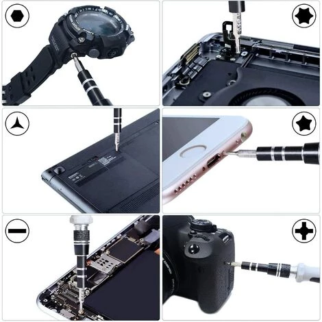 TRIOMPHE TRIO 138 In 1 Mini-Set Präzisions-Schraubendreher-Kit Werkzeuge Kleine Box Torx-Schraubendreher Computer Laptop Demontage Für MacBook, IPhone, Reparatur, Brille, DIY, Uhr, Smartphone – Bild 3