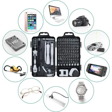 TRIOMPHE TRIO 138 In 1 Mini-Set Präzisions-Schraubendreher-Kit Werkzeuge Kleine Box Torx-Schraubendreher Computer Laptop Demontage Für MacBook, IPhone, Reparatur, Brille, DIY, Uhr, Smartphone – Bild 4