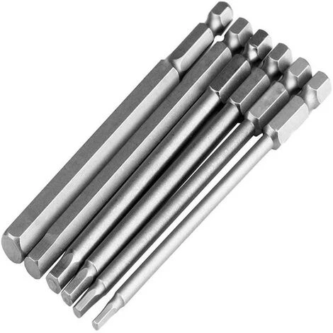TRIOMPHE TRIO 6pcs 100mm Sechskantschaft Magnetischer Stahl Schraubendreher Bit Set Sechskantkopf H2.5 H3 H4 H5 H6 H8 Schraubendreher Set – Bild 4