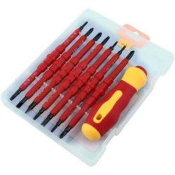 TRIOMPHE Schraubendreher, Isoliertes Schraubendreher-Set Chrom-Vanadium 7-Stahl-Schraubendreher-Set Mit Weichem Griff, Schraubendreher-Set Mit Magnetschlitzen Elektrisches Reparaturwerkzeug-Set