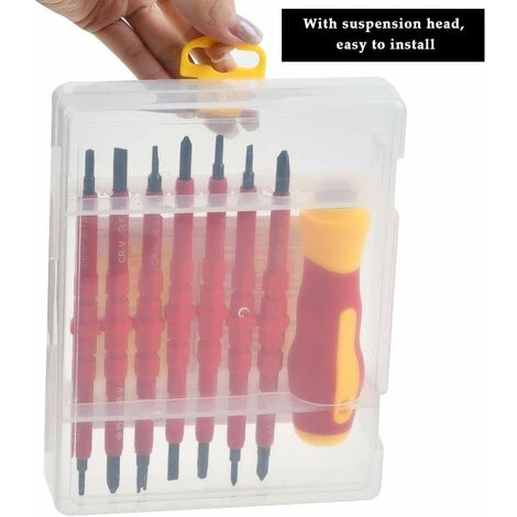 TRIOMPHE Schraubendreher, Isoliertes Schraubendreher-Set Chrom-Vanadium 7-Stahl-Schraubendreher-Set Mit Weichem Griff, Schraubendreher-Set Mit Magnetschlitzen Elektrisches Reparaturwerkzeug-Set – Bild 5