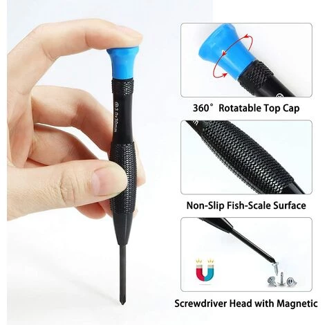 TRIOMPHE Schraubendreher-Set, 18-teilig Magnet-Schraubendreher-Set Elektriker Torx-Schraubendreher Flacher Kreuzschlitzschraubendreher Sechskantzange Zum Reparieren Von Brillen Uhren Elektronischer Schmuck – Bild 3