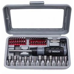 TRIOMPHE TRIO 46-teiliges Schraubendreher-Set , Ratschenschlüssel Innensechskant Kreuzschlitzschraubendreher Schraubendreher-Bits Kombi-Werkzeug-Set