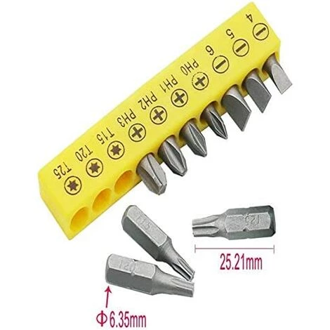 TRIOMPHE TRIO 10 Stück Schraubendreher L-förmiger Verlängerungsgriff Doppelkopf-Innensechskant-Schraubendreher Flachschraubendreher-Set Handwerkzeug – Bild 4