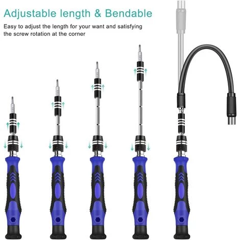 TRIOMPHE TRIO 63 In 1 Magnetischer Präzisions-Schraubendreher-Satz, 56-Bit-Schraubendreher-Reparaturwerkzeuge Und Weiteres Zubehör, Für Handy, Tablet, PC, Macbook, Uhr Usw. – Bild 4