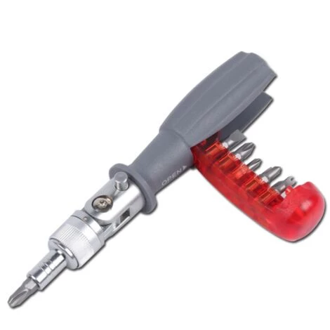 TRIOMPHE TRIO 11 In 1 Schraubendreher, Magnet-Ratschen-Schraubendreher-Set Mit 10 Austauschbaren Spitzen, Schraubendreher-Set 180 ° Rotation Reparatur, Installation, Elektrische Wartungswerkzeuge