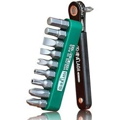 TRIOMPHE TRIO Wende-Ratschen-Schraubendreher-Set Für Kleine Bereiche, Gekröpfte Schraubendreher, 1/4-Schloss-Mikro-EDC-Werkzeug Mit 10 Bits