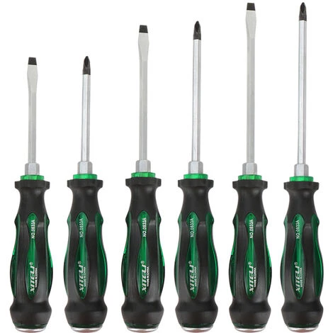 TRIOMPHE TRIO Set Mit 6 Schraubendrehern | Für Schlitz- Und Kreuzschlitzschrauben | Mit Ergonomischem Griff