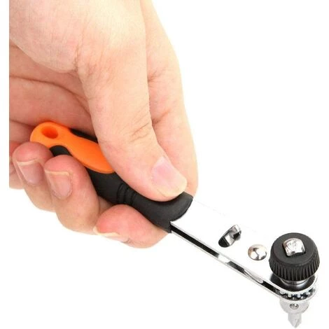 TRIOMPHE TRIO 23-teiliger Ratschenschraubendreher-Satz Mit Schlitzkreuz Stern-Sechskant-U-Typ-Dreieck-Typ-Y-Schraubendreher, Chrom-Vanadium-Stahl-Steckschlüsseleinsätze Stecknüsse Handwerkzeug Für Familien-Garage-Werkstatt – Bild 4