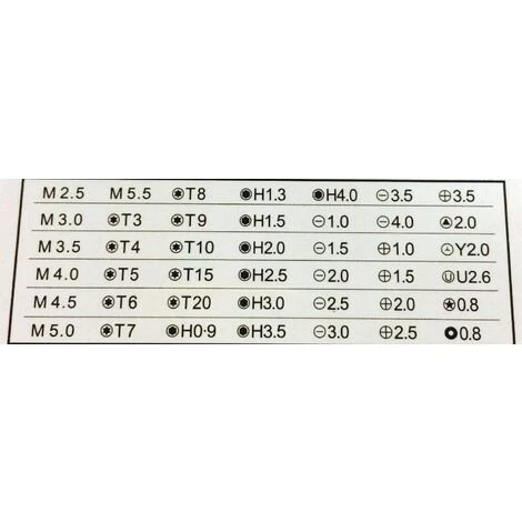 TRIOMPHE TRIO 45 In 1 Schraubendreher-Set (T3 / 4 /./20, Dreieck, Stern.) Kompatibel Mit Computer-, Elektro-, Handy-, TV-Reparaturen – Bild 2