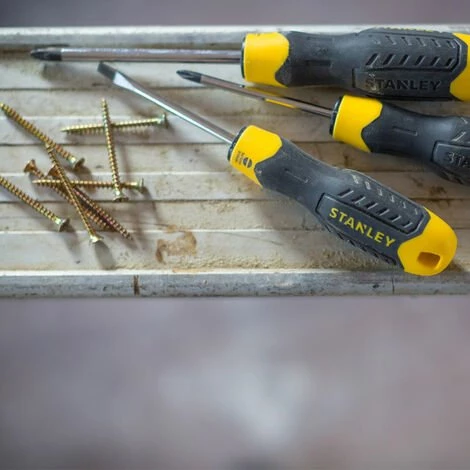 Stanley CushionGrip Schraubendreher-Set 10-tlg. Schlitz-Phillips – Bild 5