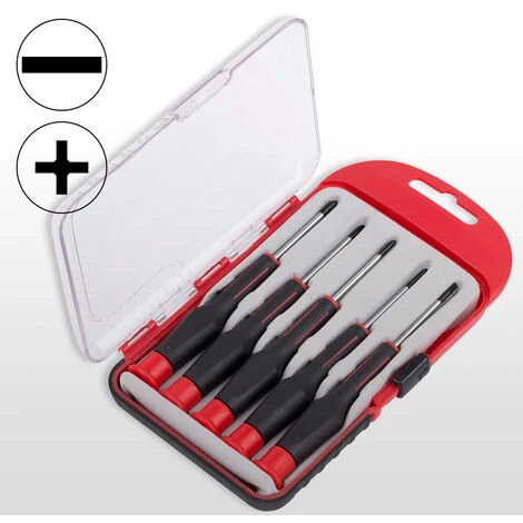 VARO KRT411002 - Kreator Schraubendreher-Set 6 Teilig SL Feinmechanikwerkzeug + Kunstoffbox – Bild 5