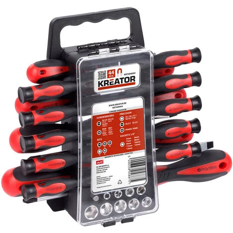 VARO KRT400001 - Magnetisches Schraubendreherset Aus Chrome Vanadium Stahl Bestehend Aus 6 Stück Schlitz Kreuz Pozidrive Schraubendrehern – Bild 5