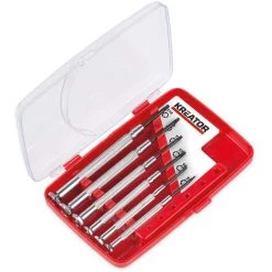VARO KRT411003 - Kreator Schraubendreher-Set 6 Teilig Torx Feinmechanikwerkzeug + Kunstoffbox