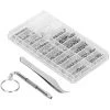 ASUPERMALL Brillen Reparaturset Set Sortierte Aufbewahrungsbox Design 1000PCS Schrauben Und Pads Mit Schraubendreher Micro Pinzette Fur Uhr Uhr Brillen Brillen Reparatur Tragbar - Modell:Typ 2