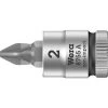 Wera 8755 A 05003354001 Kreuzschlitz Pozidriv Steckschlüssel-Bit-Einsatz PZ 2 1/4" (6.3 Mm)