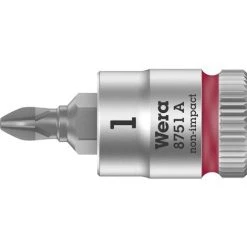 Wera 8751 A 05003350001 Kreuzschlitz Phillips Steckschlüssel-Bit-Einsatz PH 1 1/4" (6.3 Mm)