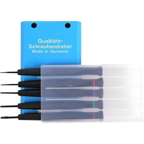 Bernstein Tools 4-380 Uhrmacher-Schraubendreher-Satz 5teilig Klingenbreite: 1 Mm, 1.5 Mm, 2 Mm, 2.5