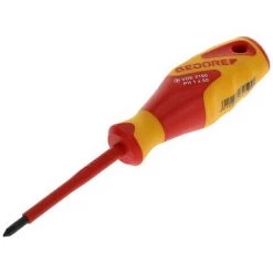 Gedore VDE 2160 PH 1 1612115 Kreuzschlitz-Schraubendreher PH 1 Klingenlänge: 80 Mm DIN ISO 8764