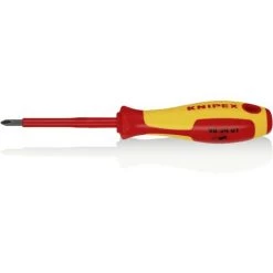 Knipex 98 24 01 VDE Kreuzschlitz-Schraubendreher PH 1 Klingenlänge: 80 Mm DIN EN 60900