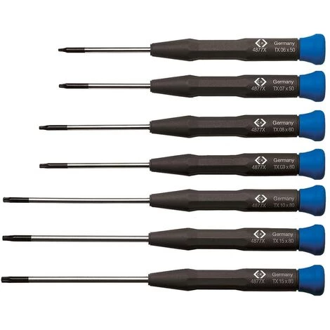 C.K Elektronik- U. Feinmechanik Schraubendreher-Set 7teilig Innen-Sechsrund (TX)