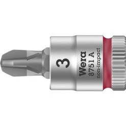 Wera 8751 A 05003352001 Kreuzschlitz Phillips Steckschlüssel-Bit-Einsatz PH 3 1/4" (6.3 Mm)