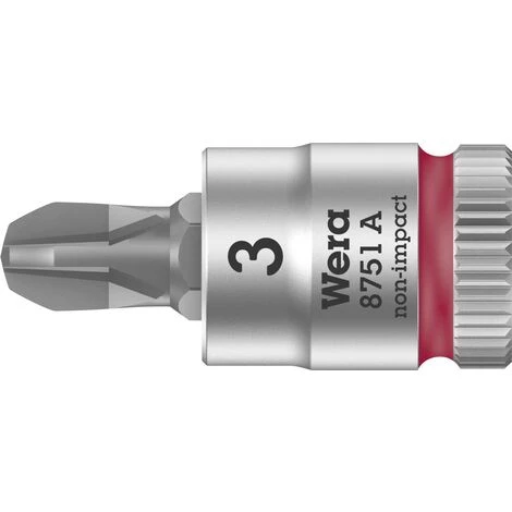 Wera 8751 A 05003352001 Kreuzschlitz Phillips Steckschlüssel-Bit-Einsatz PH 3 1/4" (6.3 Mm)