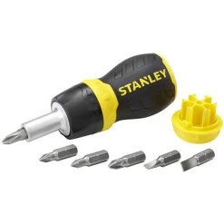 Stanley FatMax Bitschraubendreher Stubby Mit Ratsche Und 6 Bits