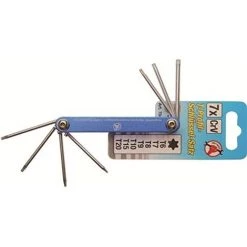 KRAFTMANN BGS DO IT YOURSELF 7848 | KLAPPSCHLÜSSEL | T-PROFIL (FÜR TORX) T6 - T20 | 7-TLG.